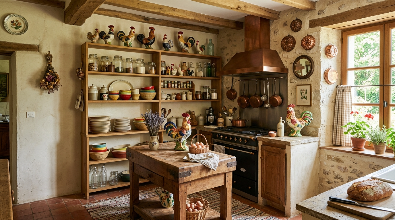 11 Charming Rooster Decor Ideas for French Country Kitchens